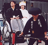 人力車、松武屋の結婚式での写真